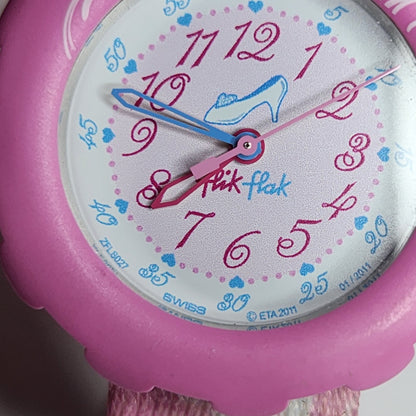 Flik Flak Disney Princess Cinderella Watch Swiss Pink Quartz Swatch 2011