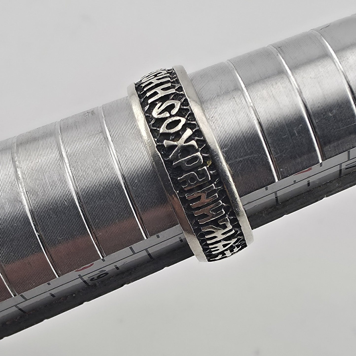 Russian Orthodox Ring Sterling Silver 925 Christian  Lords Prayer Size 8