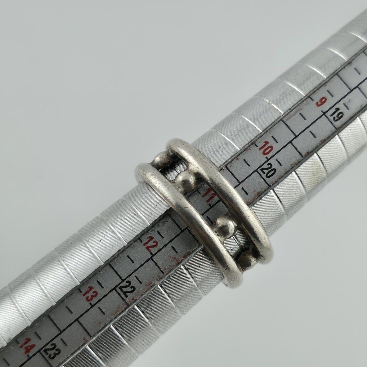 925 Sterling Silver Ring Vintage Mexico Beaded Band Artisan Large Size 11