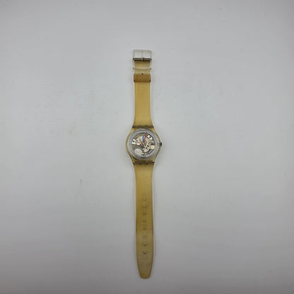 Swatch GK100 Jelly Fish Transparent Gent 34mm 1985 Vintage AG1985 Swiss Watch
