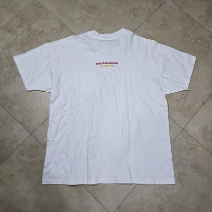 McDonald's Shirt Mens Shirt XL White Promo Tee South Florida Superstars GO FIGHT