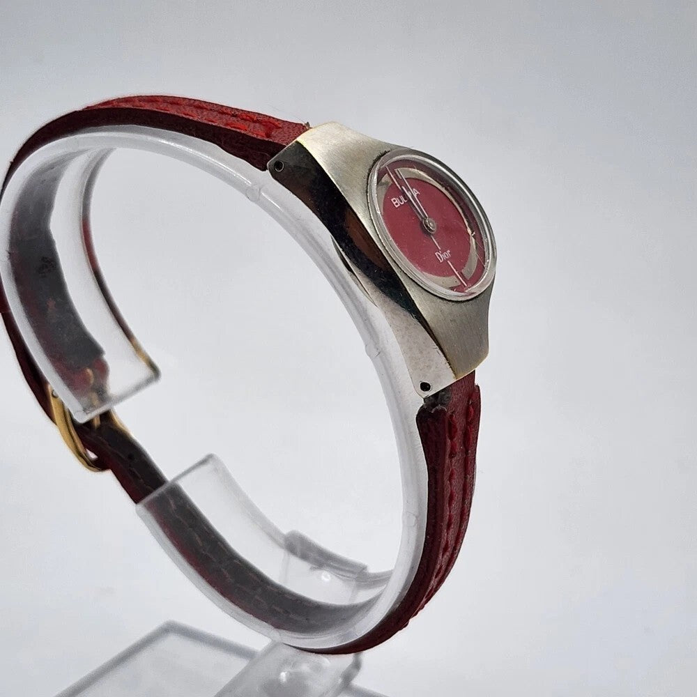 Christian Dior Watch Collaboration Vintage 1970s Ladies Reference 861913 Red