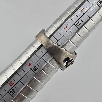 Sterling Silver Ring Elephant Parade Marcasite Openwork Size 8 Lucky 925