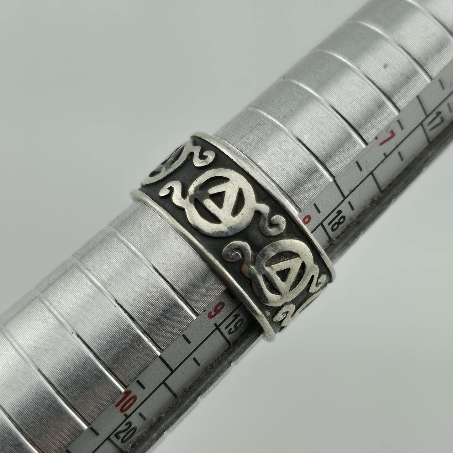Vintage Sterling Silver Ring Native Mexico Size 8.5