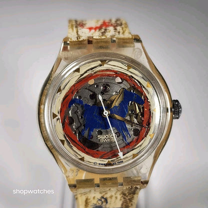Swatch Vintage Rare Aniak Sak123 Automatic Swiss movement  23 Jewels EUC