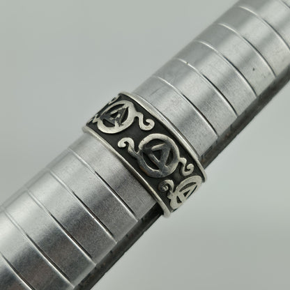 Vintage Sterling Silver Ring Native Mexico Size 8.5