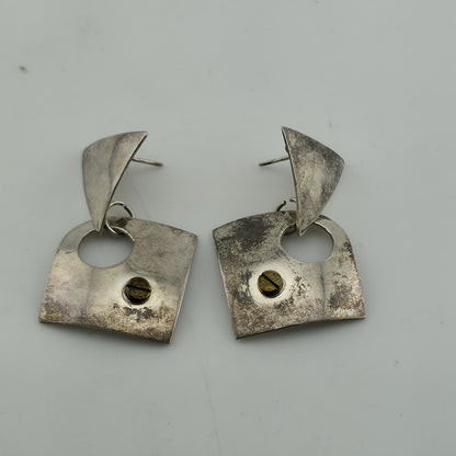 Vintage Mexico 925 Sterling Silver Earrings — Marked 952 Tg 259 Mexico