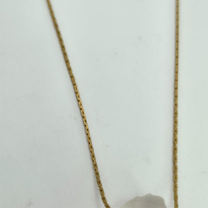 Necklace 14K Gold Over Brass GF Raw Quartz Pendant SIZE 14" Cute Dainty Jewelry