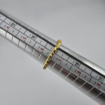 Natural Citrine Ring 925 Sterling Silver Size 6.5 Rope Twist Band Oval Gemstone