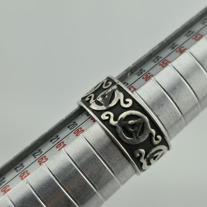 Vintage Sterling Silver Ring Native Mexico Size 8.5