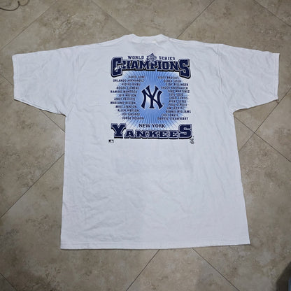 1999 World Series New York Yankees Shirt Mens 2XL White Double Sided Vintage