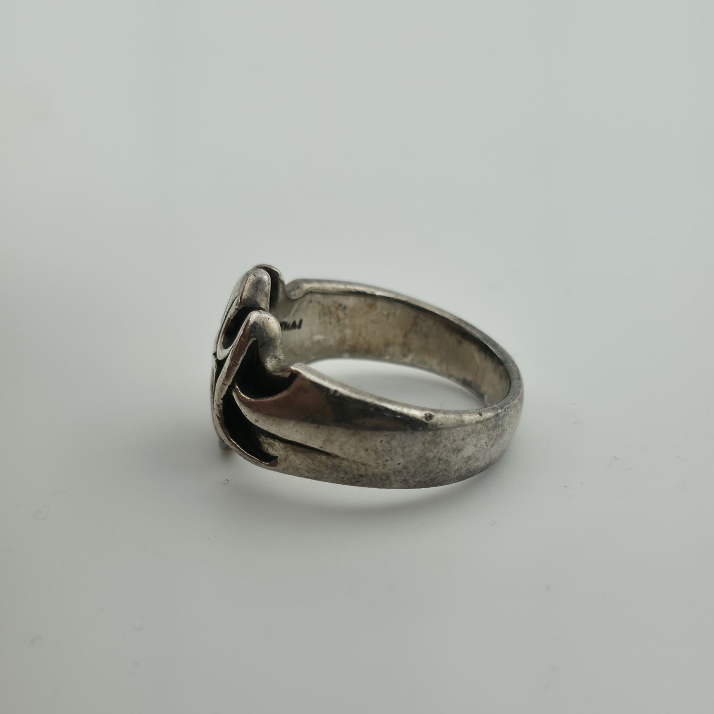 Sterling Silver Ring Gothic Cross Religious  Heavy 10g Size 9.75 Vintage Punk