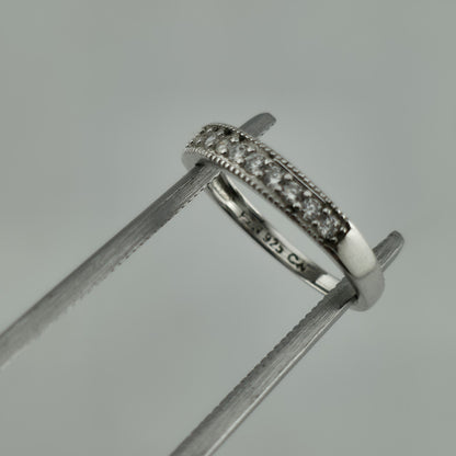 925 STERLING SILVER RING BAND WITH CZ STONE 7