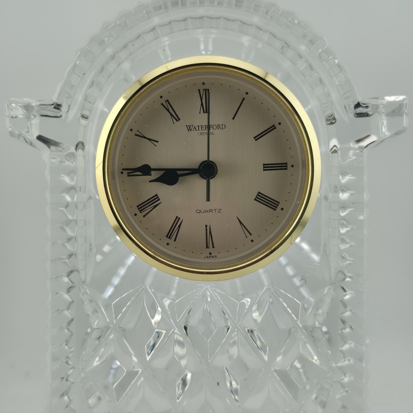 WATERFORD CRYSTAL LISMORE CARRIAGE CLOCK — 7" MANTLE / DESK