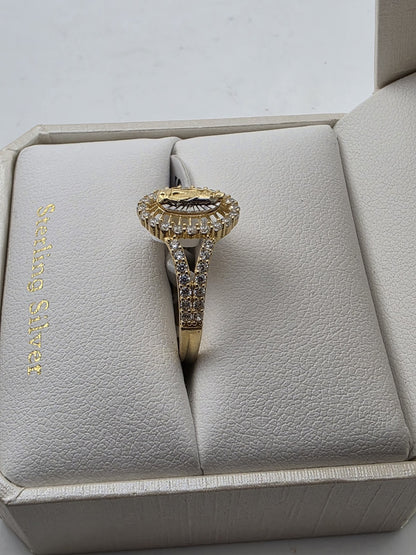 Cynthia Rowley Sterling Silver 925 Madonna Ring 8 Catholic Christian Oval Sm New