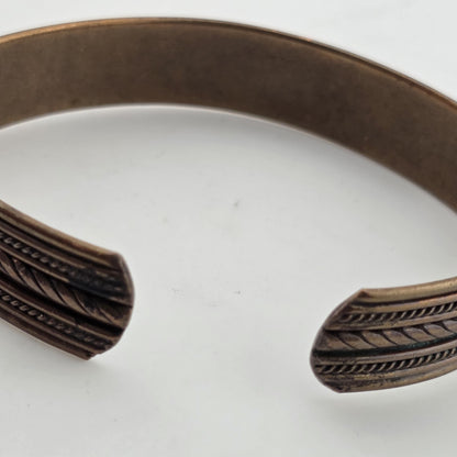 Vintage Copper and Brass Bangle Cuff Bracelet Boho Chic Jewelry