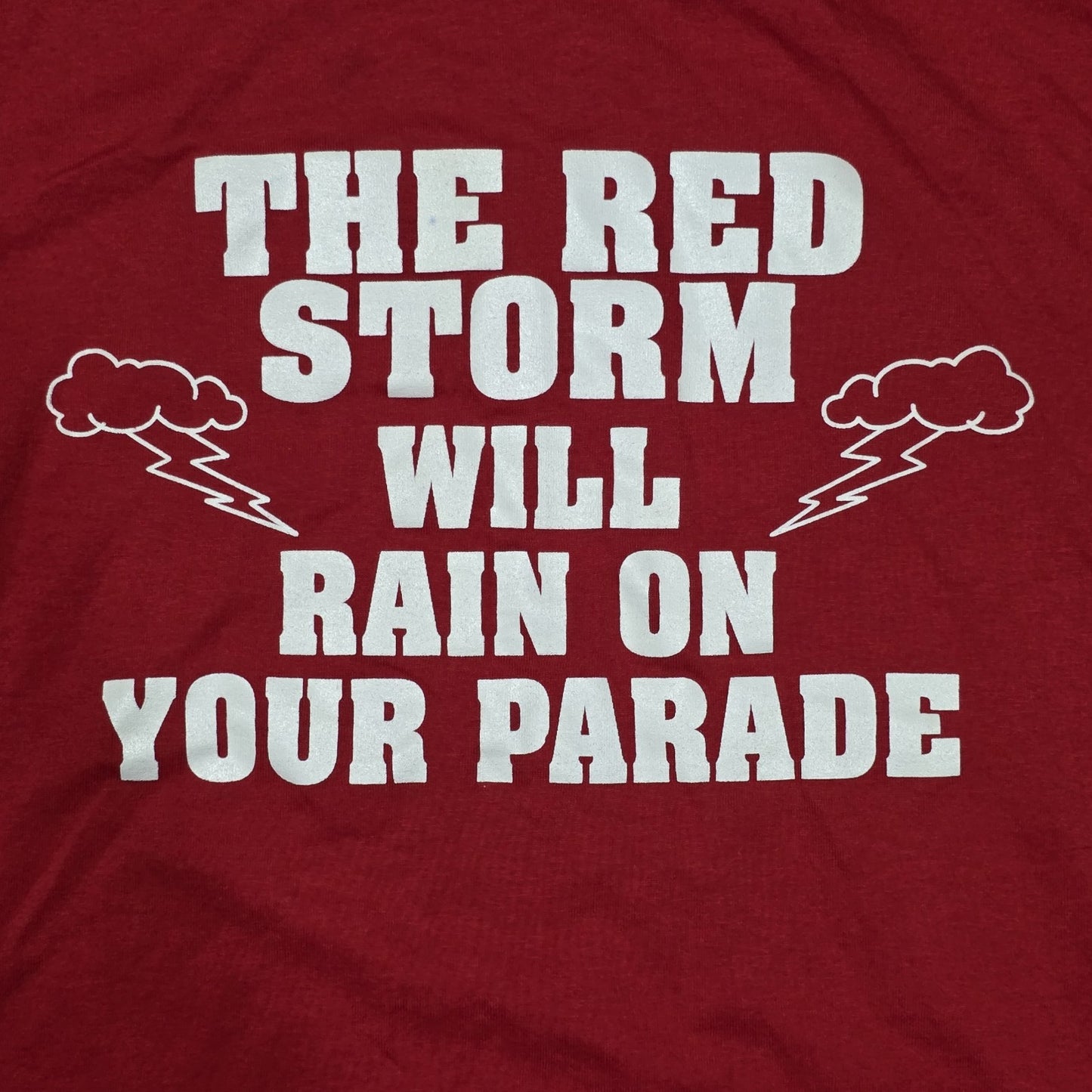 Champion SJP St Johns Prep Red Storm Laege Red Shirt Vintage