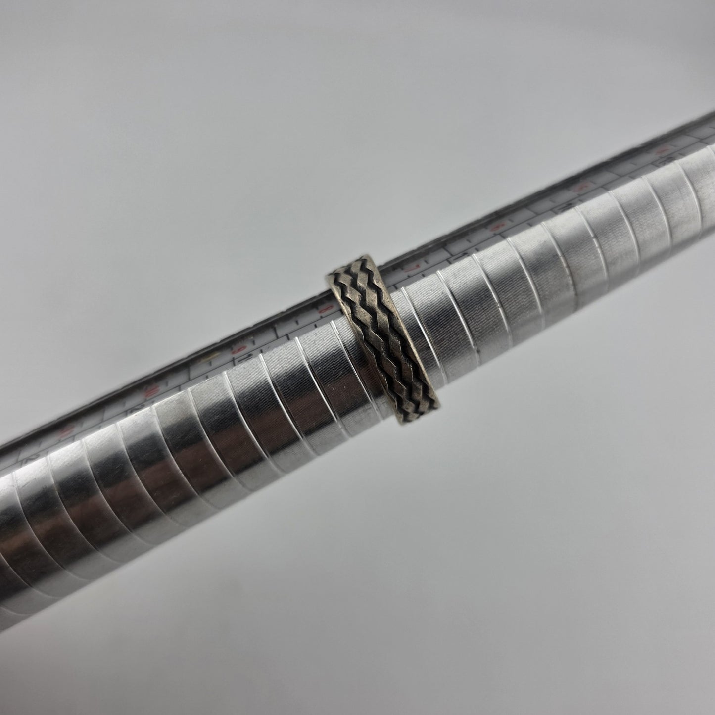 Sterling Silver 925 Ring Artisan Tribal Band Size 7.50 Rare