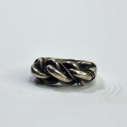 Namejs gredzens ring 925 Sterling Silver oxidized braided Latvian Jewelry Size 9