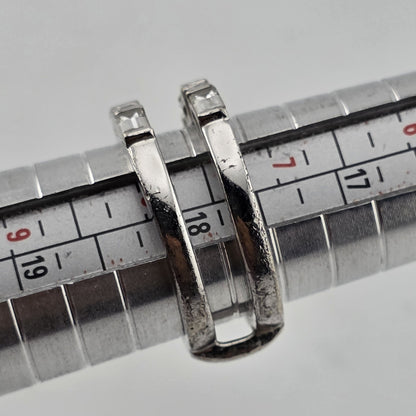 Estate Baguette & Round Colorless Stone Wedding Band  Stack Incomplete Sz 7.5