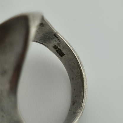 Ring Sterling Silver MCM MODERN contemporary Artisan Organic Minimalist Size 6.2