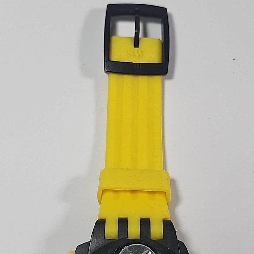 Swatch Chrono YELLOW HEAD SUIB401 - near mint condition WORKING