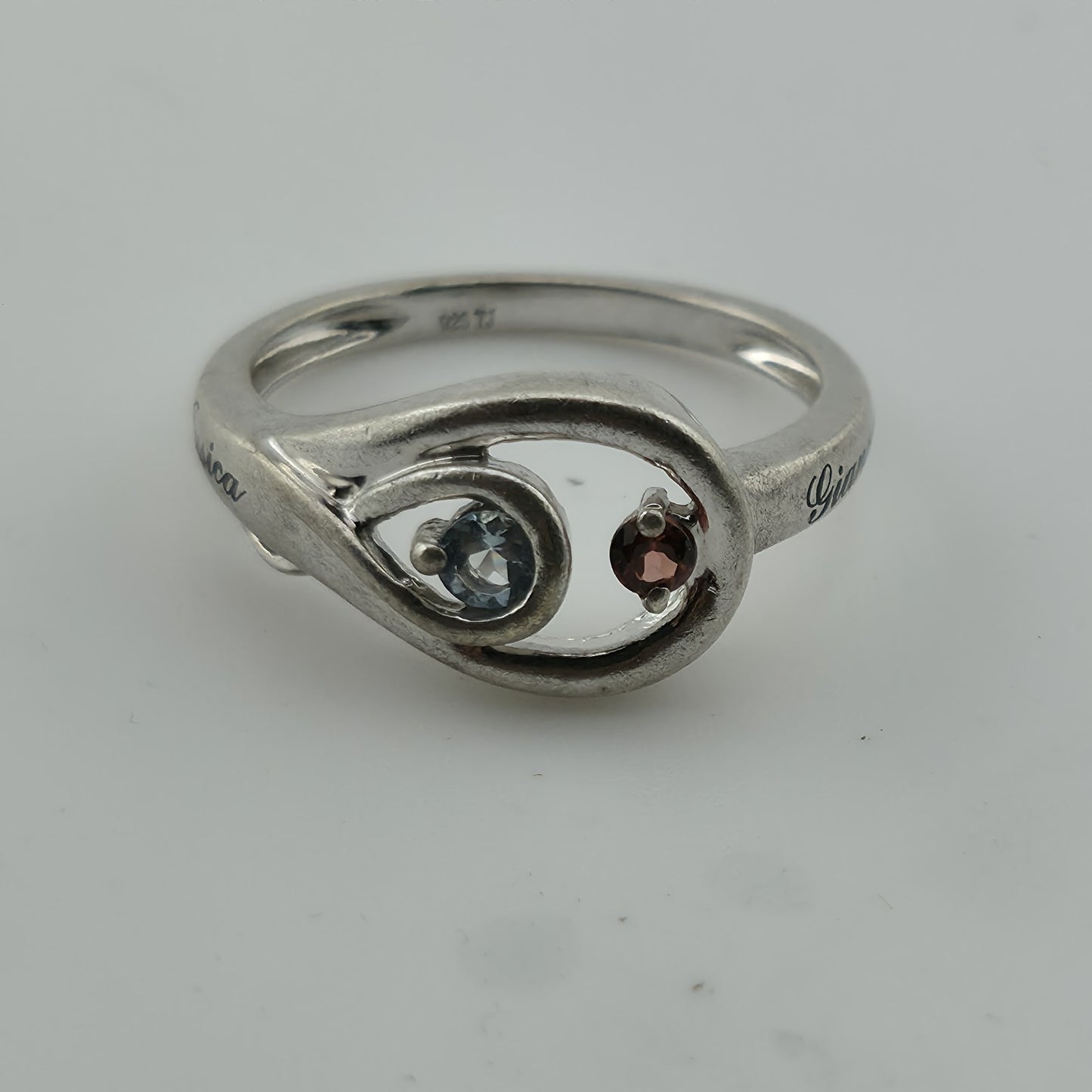 Sterling Silver Ring 925 Blue Topaz Size 7 Personalized Jessica Gianna