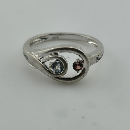 Sterling Silver Ring 925 Blue Topaz Size 7 Personalized Jessica Gianna