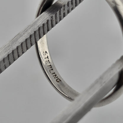 925 Sterling Silver Plain Band Ring Men Women Unisex Wedding Promise Minimal 6.5