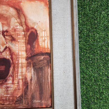 Maux 1959 Oil Painting Framed Abstract Expressionism Mid Century PostWar Art MCM