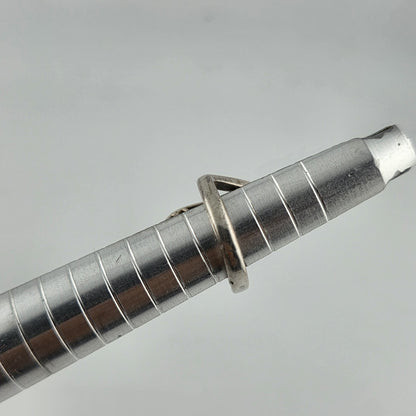 925 Sterling Silver Ring Pear Cut Amethyst Unique Modernist 3.25 Vintage Artisan