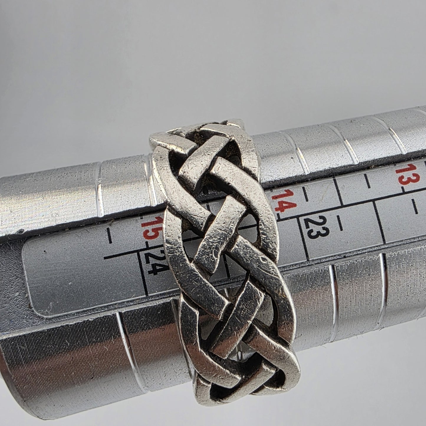 Celtic Tribal Band Ring Solid Sterling Silver 925 Size 14.5