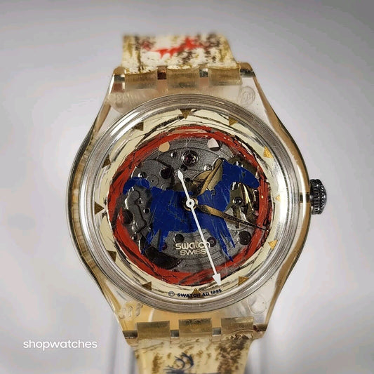 Swatch Watch Aniak Sak123Vintage Rare Automatic Swiss movement  23 Jewels EUC great