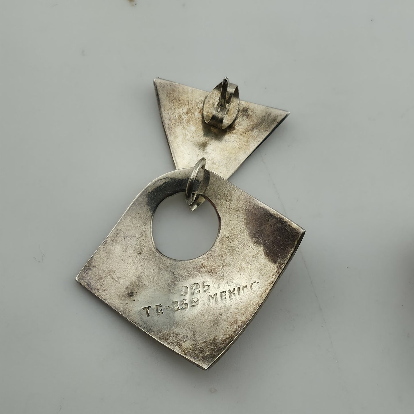 Vintage Mexico 925 Sterling Silver Earrings — Marked 952 Tg 259 Mexico
