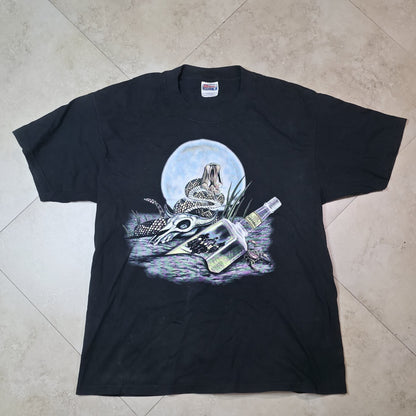 Easy Riders Shirt Mens Black Large Snake Skull Mecklenburg Huntersville NC Vintage