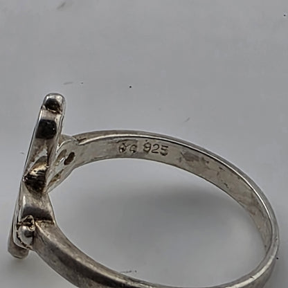 sterling silver Ring filigree cross Size 7 Religious Jesus Christianity 925 VTG