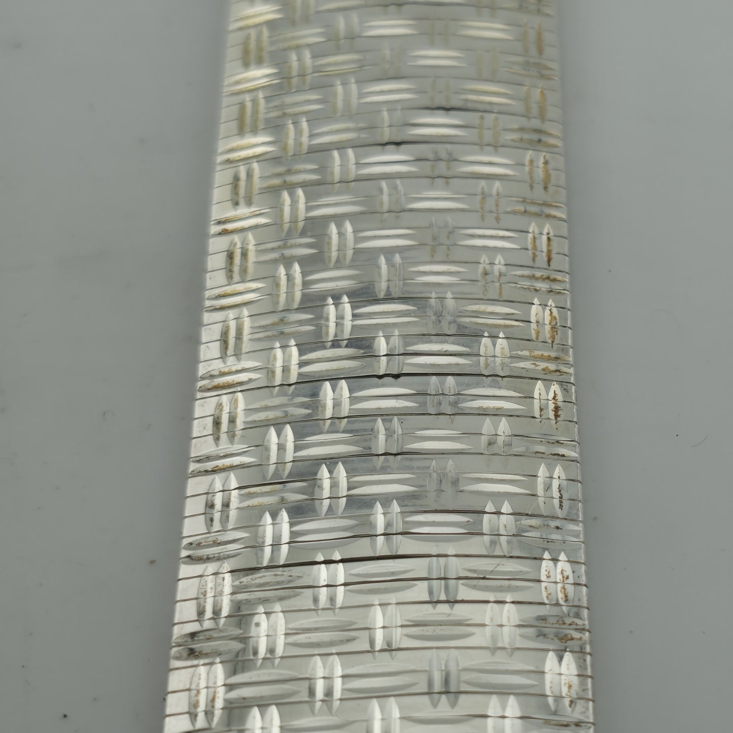 Sterling Silver Bracelet Flexible Diamond Cut Omega 7.5 JTV 925 Italy LIRM