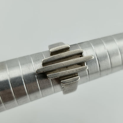 Sterling Silver Ring Mid Century Brutalist Abstract Native M.R Mexico Size 8