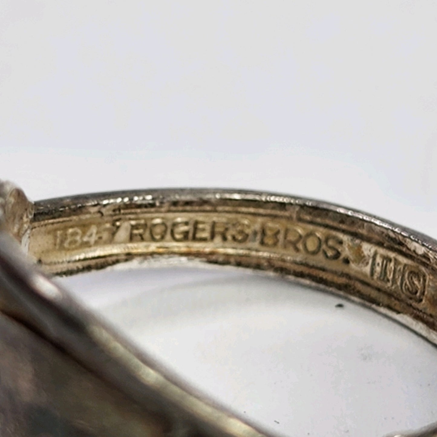 Vintage Signed Rogers Bros 1847 Spoon Ring 925 Sterling Silver Size Adjustable