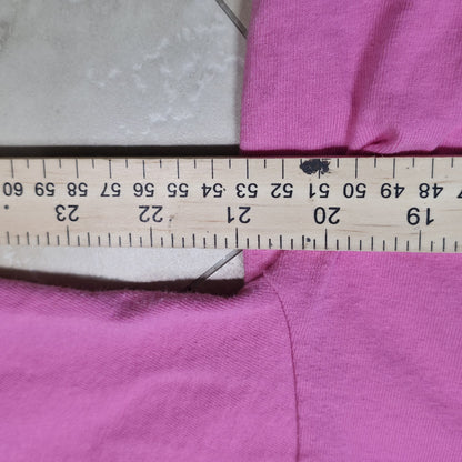 Vintage V for Vegetarian Shirt Men’s Large Pink Graphic Slogan Tee Y2K Vegan
