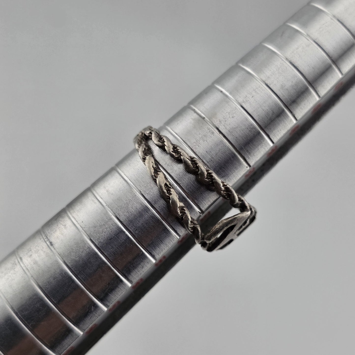 Narcotics Anonymous Sterling Silver Rope Ring  925 NA Size 6.25 Tapered Sober