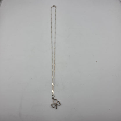 925 Sterling Silver Clover Charm Irish Shamrock Charm Jewelry 20in Chain