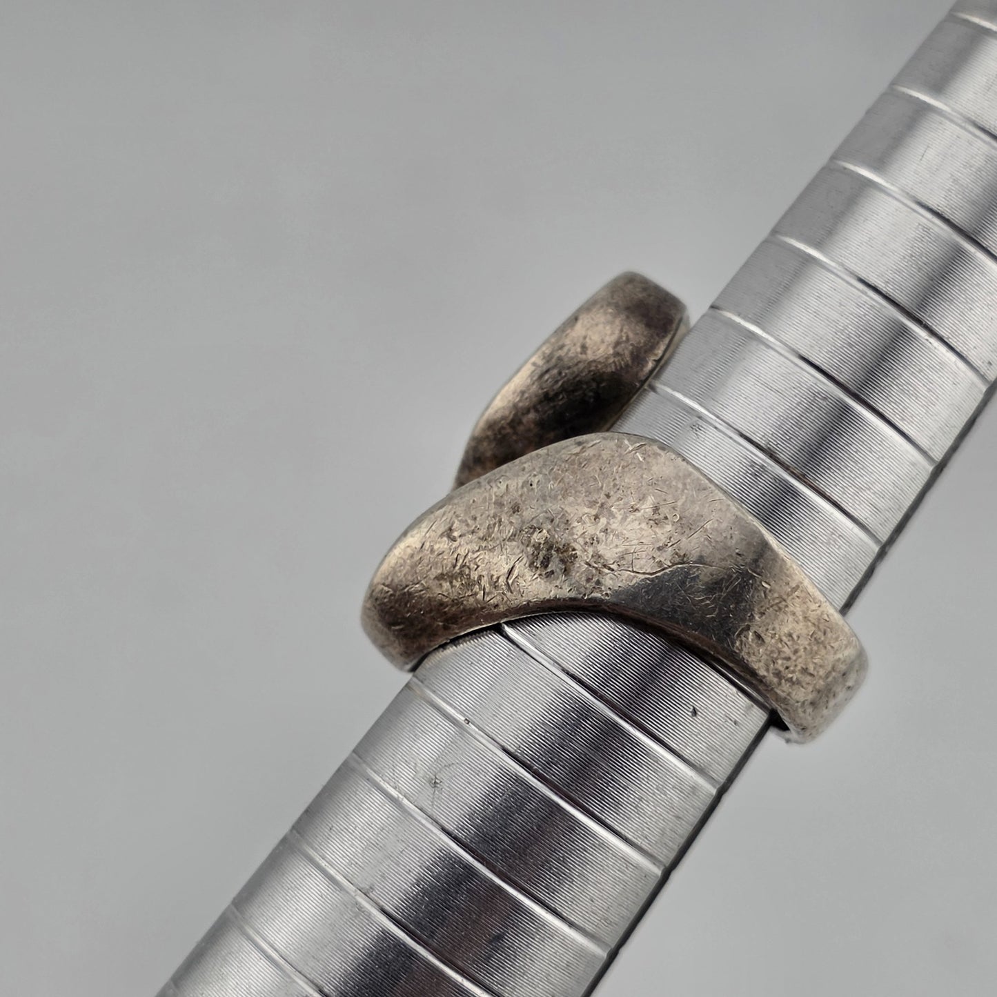 STERLING SILVER Ring MCM MODERN MODERNIST Koppel Abstract SIGNED HEAVY 6.5 VTG