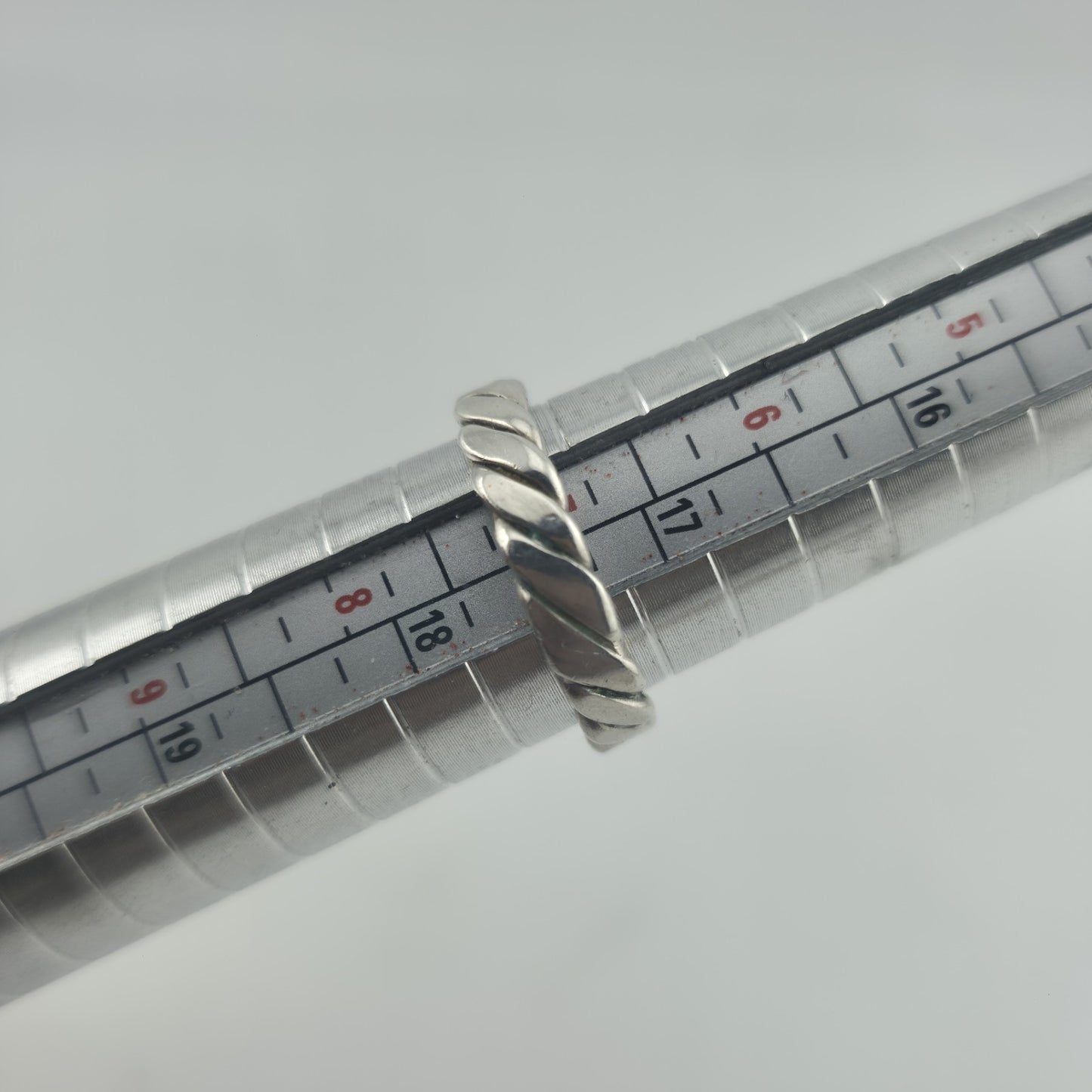 Vintage Mexico 925 Sterling Silver Twisted Rope Band Ring Size 7