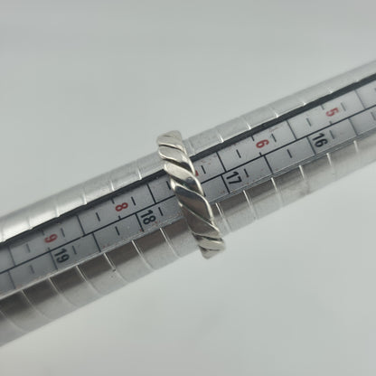 Vintage Mexico 925 Sterling Silver Twisted Rope Band Ring Size 7