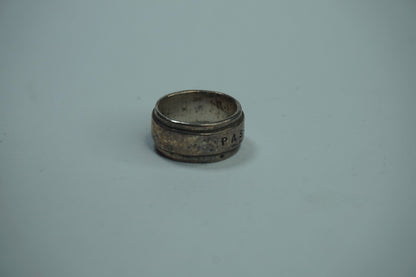 Passion Ring 925 Sterling Silver Size 8 10.4g Engraved Band Aged Patina