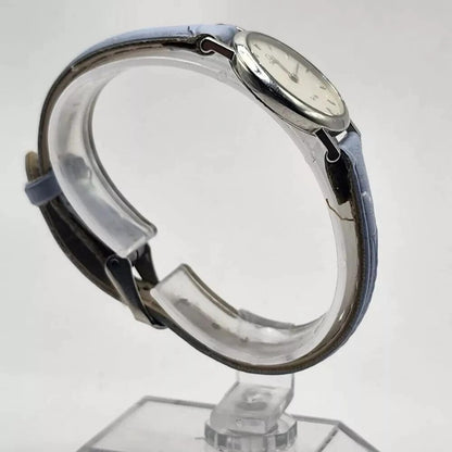 Omega Watch De Ville 5951111 22mm Womens Silver Light Blue Analog 13 Jewels