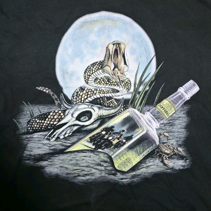 Easy Riders Shirt Mens Black Large Snake Skull Mecklenburg Huntersville NC Vintage