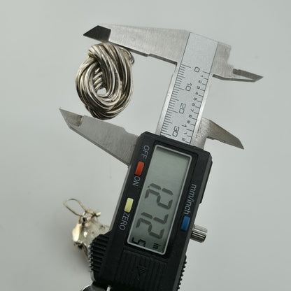 Israel Earrings Electro Form Sterling Silver 925 Puff Vintage Patina Abstract