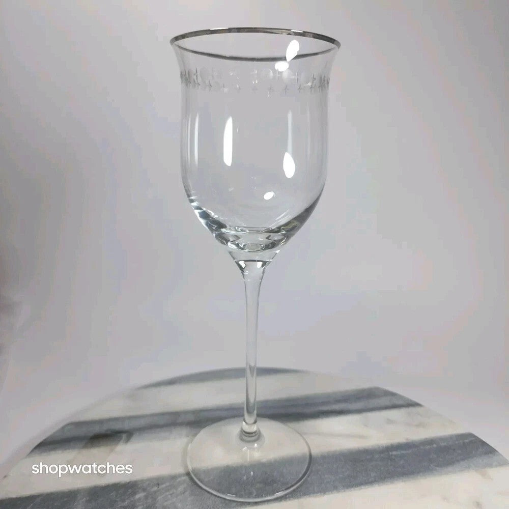 Lenox Pearl Platinum Crystal Iced Beverage Glass Goblet Set 20 Pc Elegant